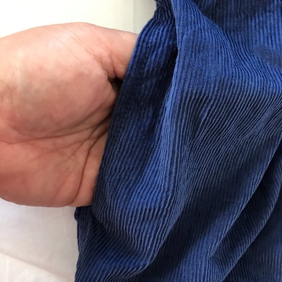 Urban Outfitters Corduroy Romper Women M Blue Snap Button Pockets Short Sleeve - Picture 11 of 14